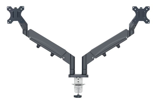 Leitz Ergo monitorivarsi kahdelle näytölle, 9 kg, 43,2 cm (17), 81,3 cm (32), 75 x 100 mm, Korkeudensäätö, Harmaa