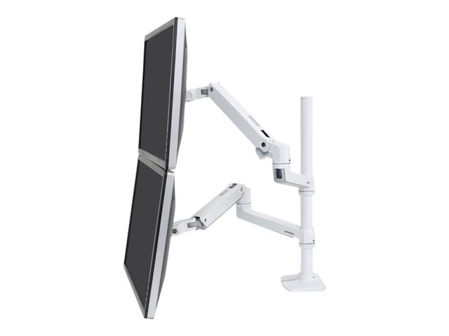 Ergotron LX 45-509-216 kahden näytön varsi enintään 40, pitkä pylväs, valkoinen