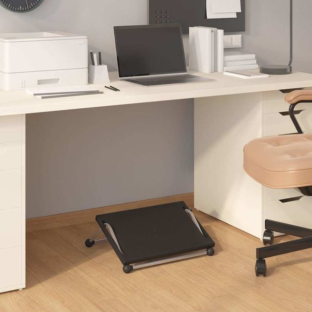 vidaXL Jalkatuki musta 45x40x13,5 cm