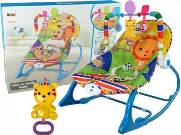 Lean Toys 2 in 1 keinutuoli, jossa on tiikeri - Ääni- ja tärinäefektit