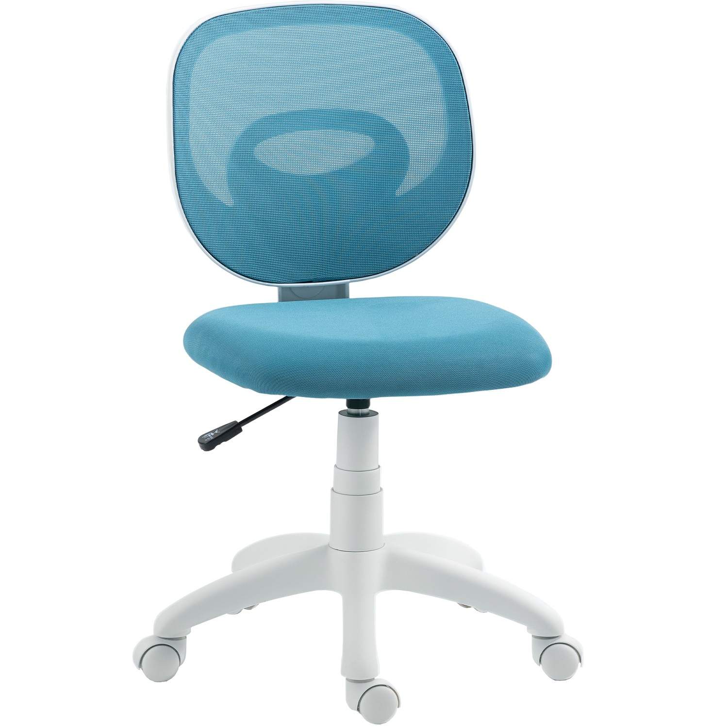 Ergonominen työtuoli – säädettävä korkeus, sininen verkko