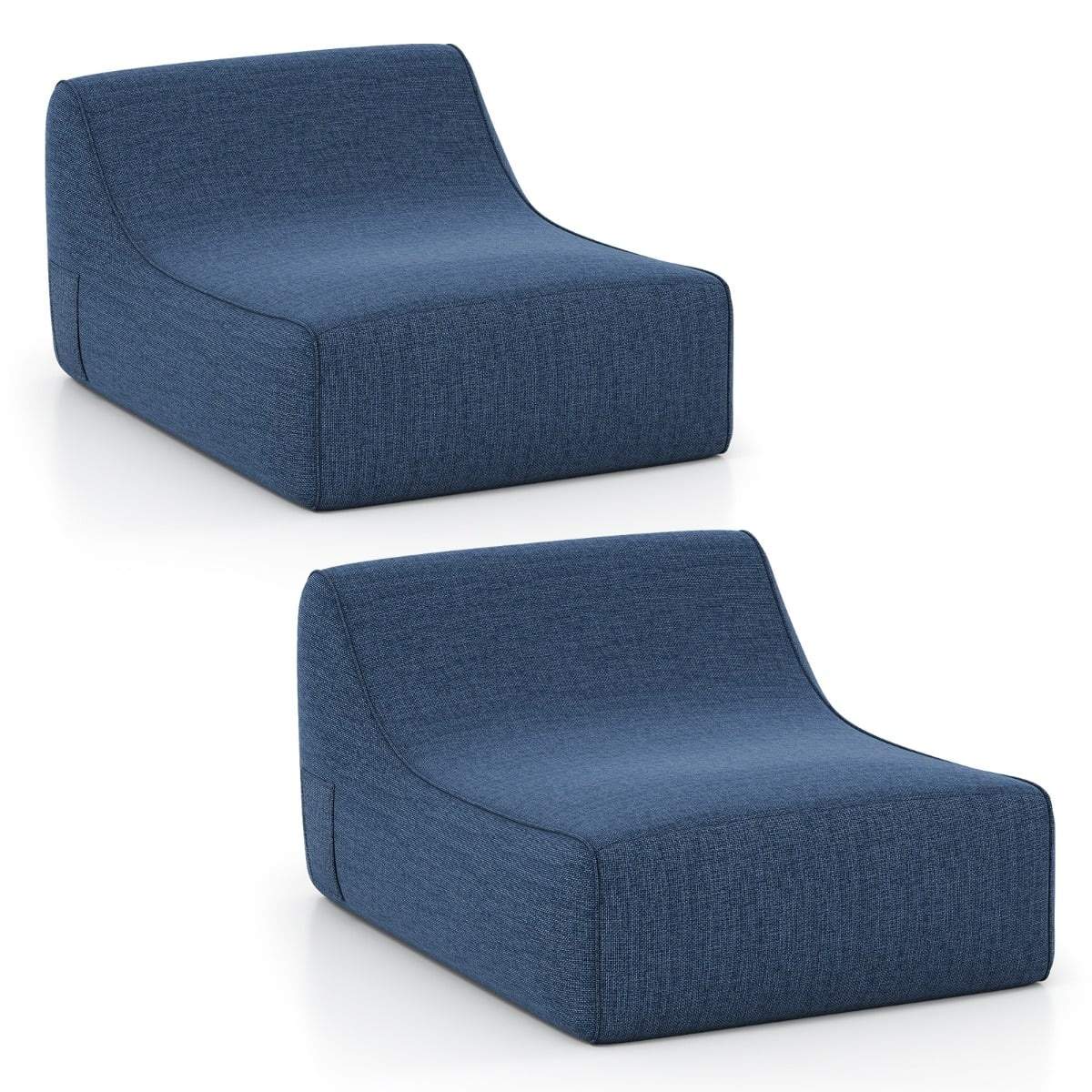 Ilmatäytteinen ergonominen lepotuoli irrotettavalla päällisellä