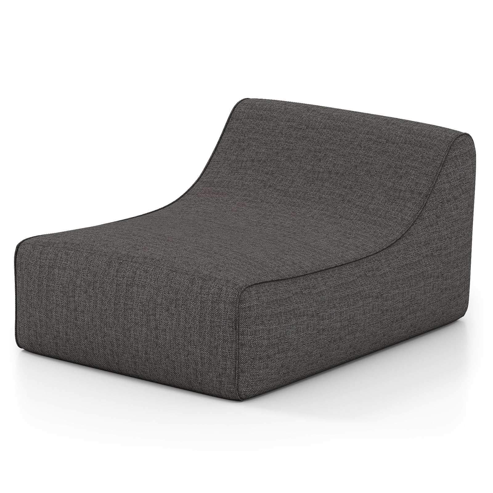Ilmatäytteinen ergonominen lepotuoli irrotettavalla päällisellä - harmaa