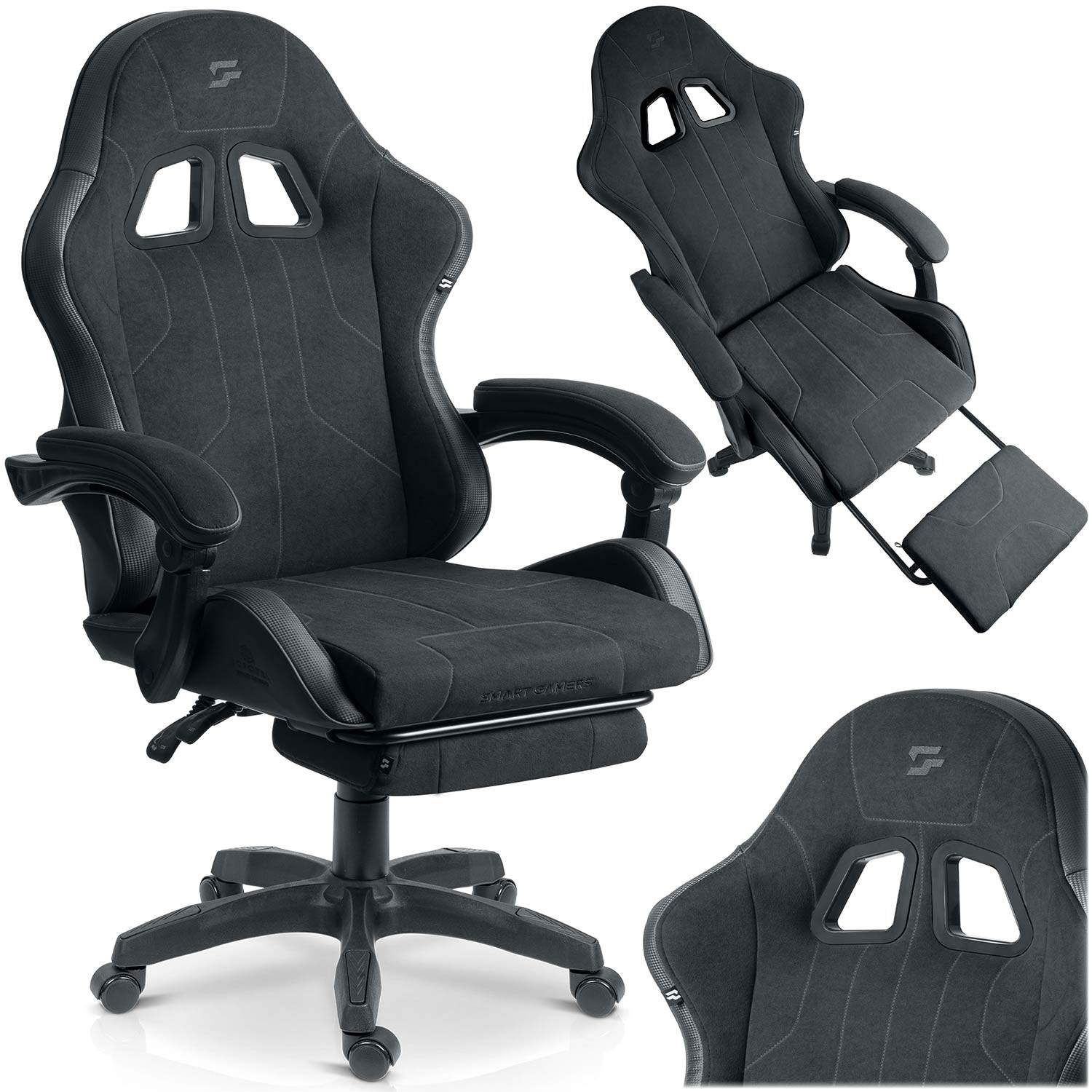 Pyörivä pelituoli jalkatuella – ergonominen mukavuus