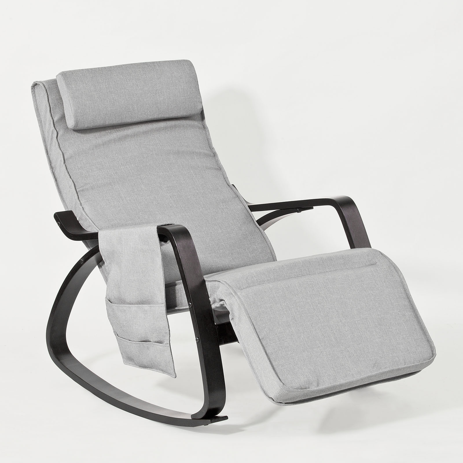 SoBuy Puinen keinutuoli FST20-HG - ekologinen ja kestävää koti relax